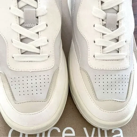 Dolce Vita Adella Sneakers Off White Leather Shoe Size 8 NEW IN BOX - Picture 7 of 12